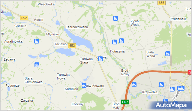 mapa Osowa gmina Suwałki, Osowa gmina Suwałki na mapie Targeo