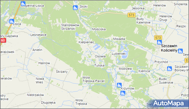 mapa Osowia, Osowia na mapie Targeo