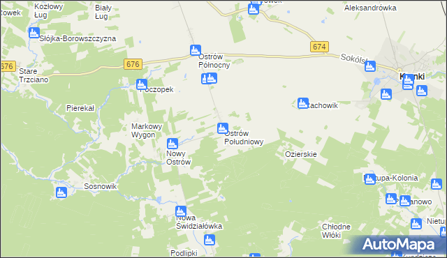 mapa Ostrów Południowy, Ostrów Południowy na mapie Targeo