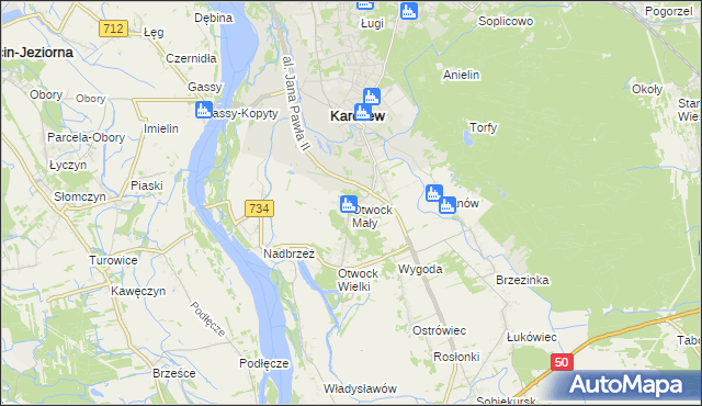 mapa Otwock Mały, Otwock Mały na mapie Targeo