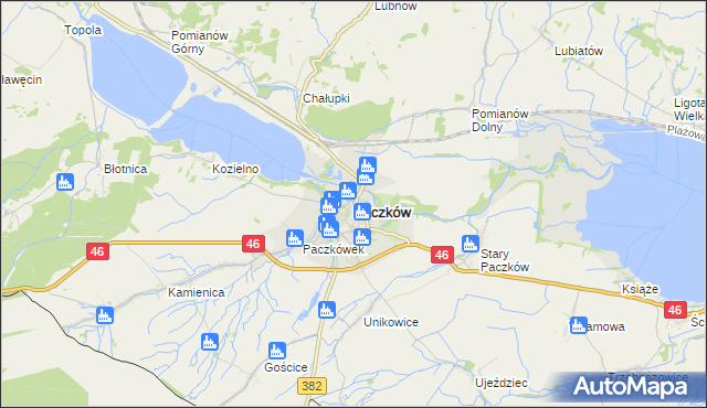 mapa Paczków powiat nyski, Paczków powiat nyski na mapie Targeo
