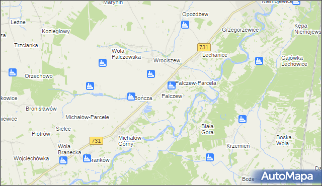 mapa Palczew, Palczew na mapie Targeo