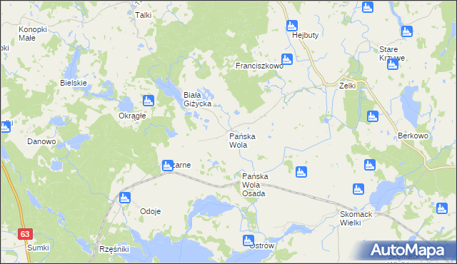 mapa Pańska Wola, Pańska Wola na mapie Targeo