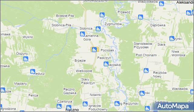 mapa Paskrzyn, Paskrzyn na mapie Targeo