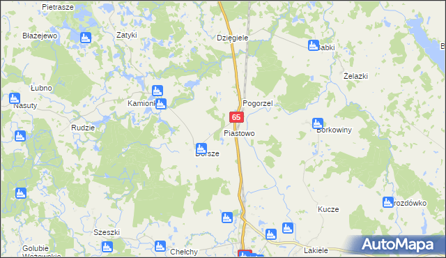 mapa Piastowo gmina Kowale Oleckie, Piastowo gmina Kowale Oleckie na mapie Targeo