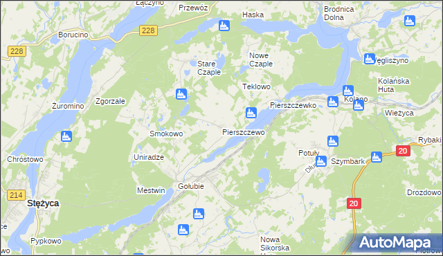 mapa Pierszczewo, Pierszczewo na mapie Targeo