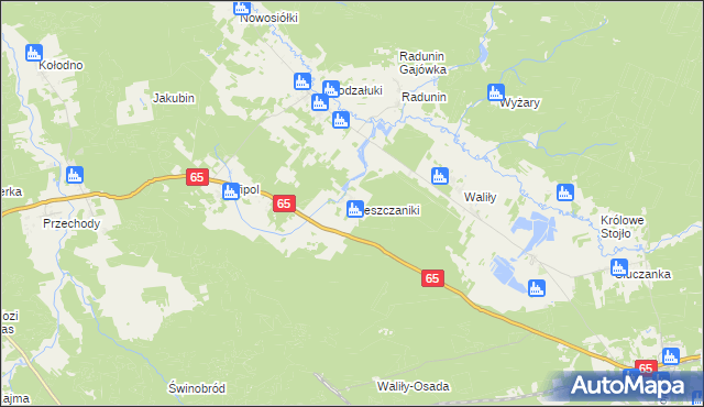 mapa Pieszczaniki, Pieszczaniki na mapie Targeo