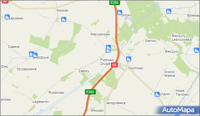 mapa Piotrowo Drugie, Piotrowo Drugie na mapie Targeo