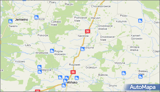 mapa Piskorzyna, Piskorzyna na mapie Targeo