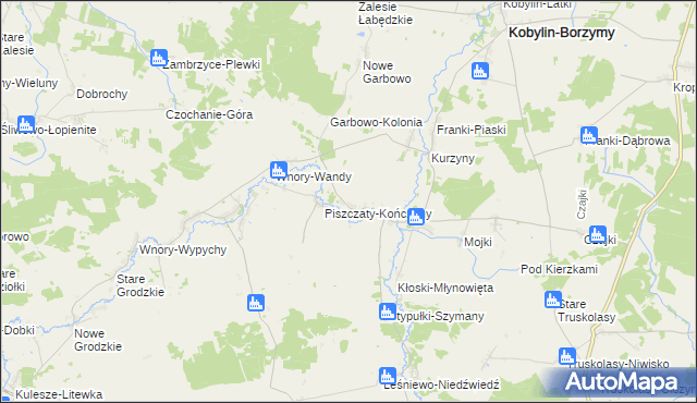 mapa Piszczaty-Piotrowięta, Piszczaty-Piotrowięta na mapie Targeo