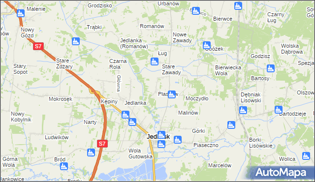 mapa Płasków, Płasków na mapie Targeo