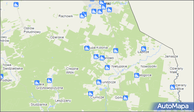 mapa Plebanowo, Plebanowo na mapie Targeo