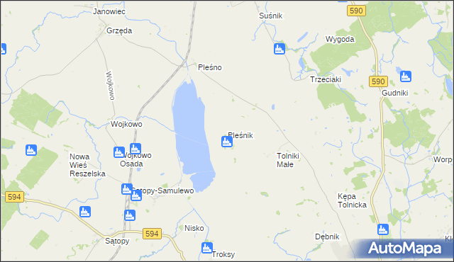 mapa Pleśnik, Pleśnik na mapie Targeo