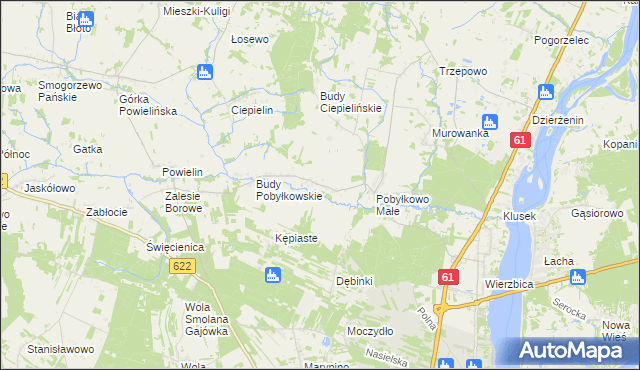 mapa Pobyłkowo Duże, Pobyłkowo Duże na mapie Targeo