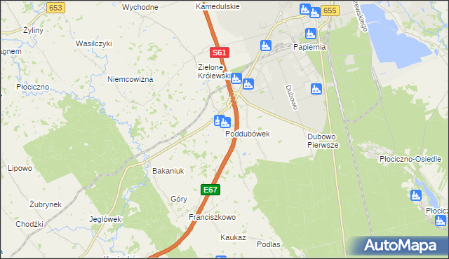 mapa Poddubówek, Poddubówek na mapie Targeo