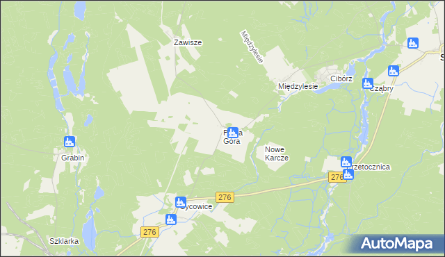 mapa Podła Góra, Podła Góra na mapie Targeo