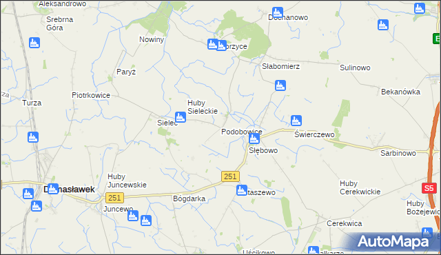 mapa Podobowice, Podobowice na mapie Targeo