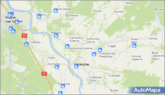 mapa Podolszynka Ordynacka, Podolszynka Ordynacka na mapie Targeo