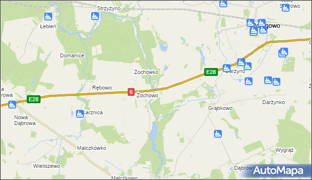 mapa Poganice, Poganice na mapie Targeo