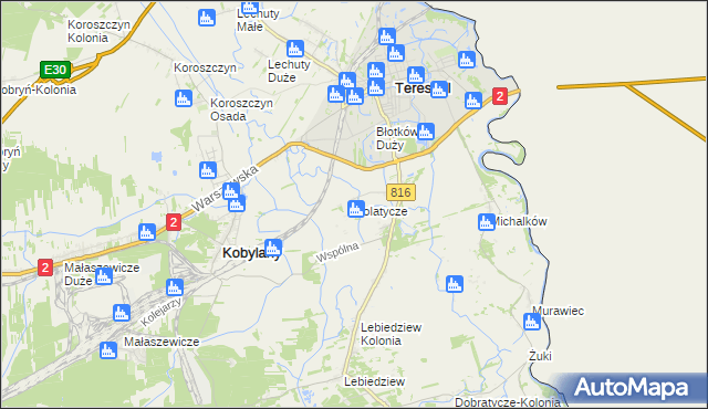 mapa Polatycze, Polatycze na mapie Targeo