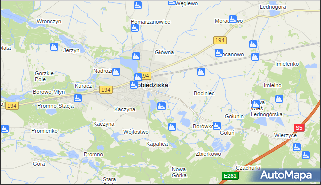 mapa Polska Wieś gmina Pobiedziska, Polska Wieś gmina Pobiedziska na mapie Targeo