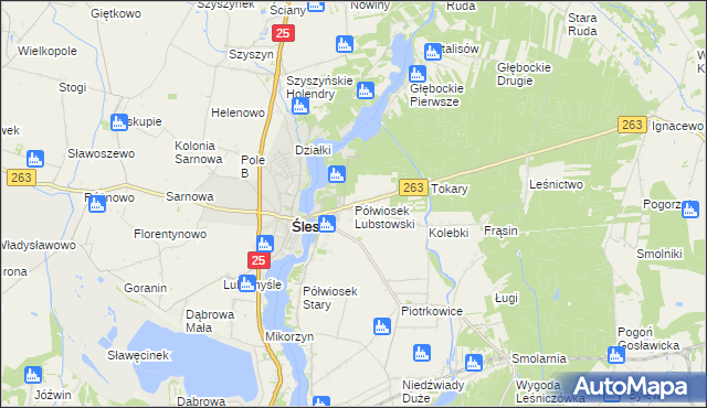 mapa Półwiosek Lubstowski, Półwiosek Lubstowski na mapie Targeo