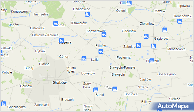 mapa Potrzasków, Potrzasków na mapie Targeo