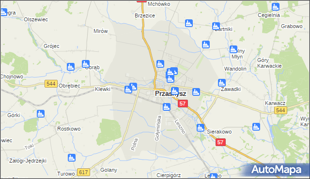 mapa Przasnysz, Przasnysz na mapie Targeo