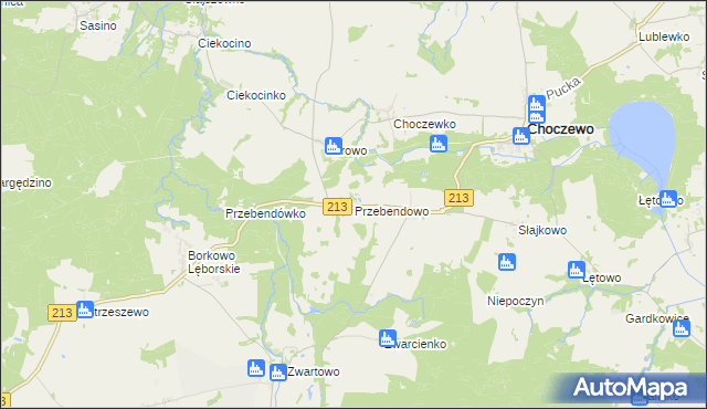 mapa Przebendowo, Przebendowo na mapie Targeo