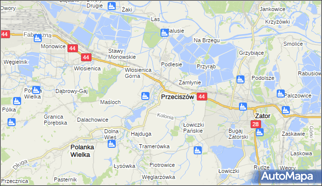 mapa Przeciszów, Przeciszów na mapie Targeo