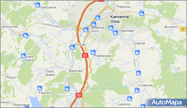 mapa Przedwojów, Przedwojów na mapie Targeo