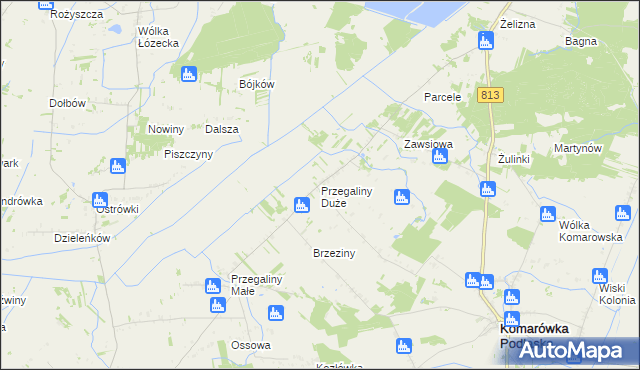 mapa Przegaliny Duże, Przegaliny Duże na mapie Targeo