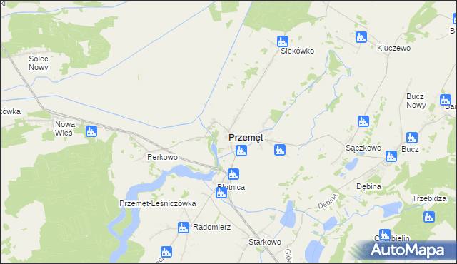 mapa Przemęt, Przemęt na mapie Targeo