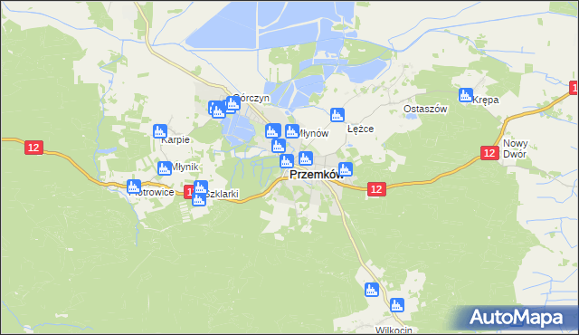 mapa Przemków, Przemków na mapie Targeo