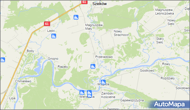 mapa Przeradowo, Przeradowo na mapie Targeo