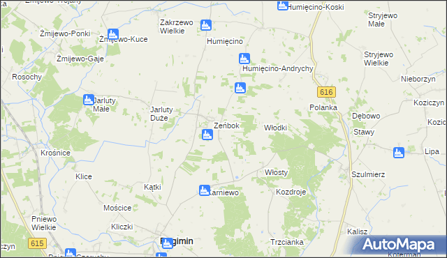 mapa Przybyszewo gmina Regimin, Przybyszewo gmina Regimin na mapie Targeo