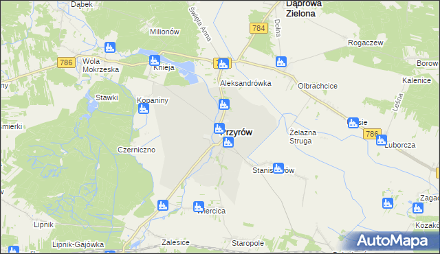 mapa Przyrów, Przyrów na mapie Targeo
