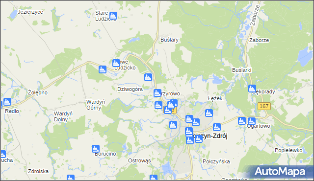 mapa Przyrowo, Przyrowo na mapie Targeo