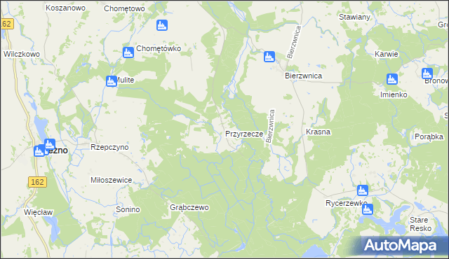 mapa Przyrzecze, Przyrzecze na mapie Targeo
