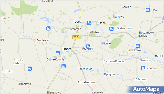 mapa Przysiek gmina Dobre, Przysiek gmina Dobre na mapie Targeo