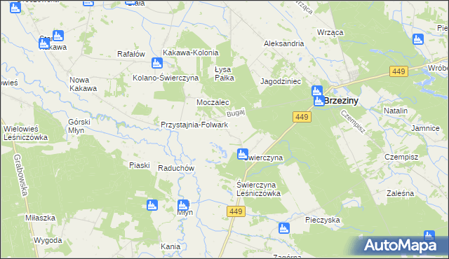 mapa Przystajnia-Kolonia, Przystajnia-Kolonia na mapie Targeo
