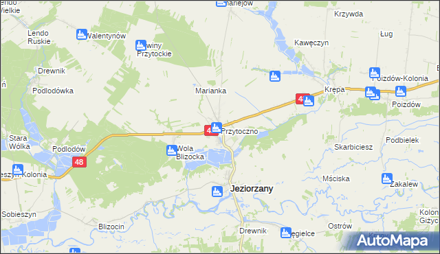 mapa Przytoczno, Przytoczno na mapie Targeo