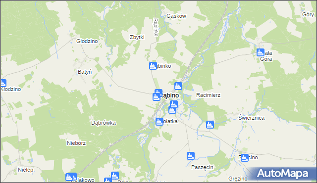 mapa Rąbino, Rąbino na mapie Targeo