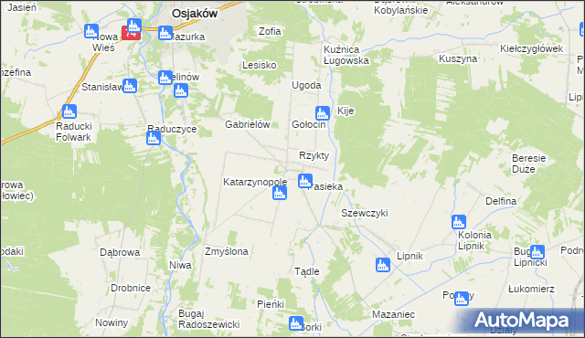 mapa Radoszewice gmina Siemkowice, Radoszewice gmina Siemkowice na mapie Targeo