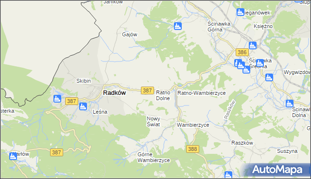 mapa Ratno Dolne, Ratno Dolne na mapie Targeo