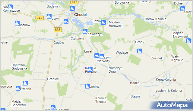 mapa Ratoszyn Pierwszy, Ratoszyn Pierwszy na mapie Targeo