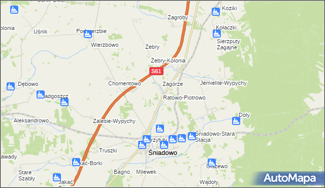 mapa Ratowo-Piotrowo, Ratowo-Piotrowo na mapie Targeo