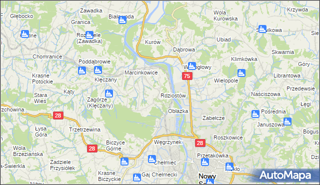 mapa Rdziostów, Rdziostów na mapie Targeo