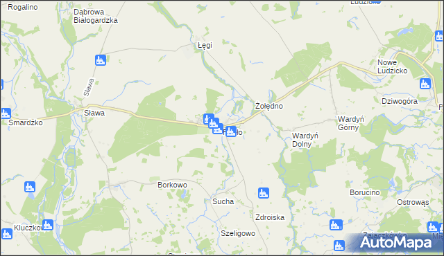 mapa Redło gmina Połczyn-Zdrój, Redło gmina Połczyn-Zdrój na mapie Targeo