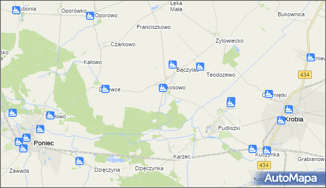 mapa Rokosowo Osada, Rokosowo Osada na mapie Targeo